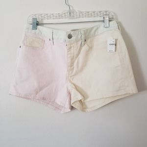 Gap Jean Shorts Pastel Colorblock Denim Slim Size 29